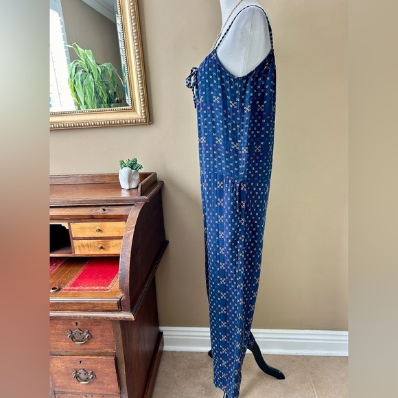 Ace & Jig Tie Neck Jumpsuit Sleeveless Jumper Overall Onesie Romper Blue Size XS - Picture 6 of 11